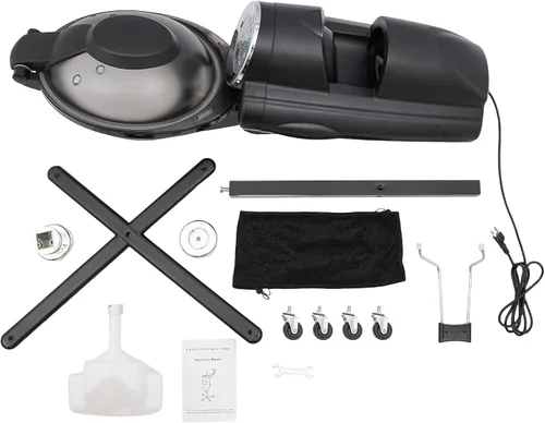 Vista 6 de Vaporizador profesional para peluquería para uso en el hogar, 110 V con capucha y temporizador de 0 a 99 minutos, altura ajustable, 4 niveles