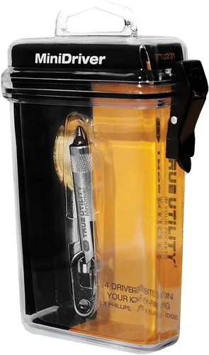 Vista 7 de True Utility MiniDriver con destornillador de llavero