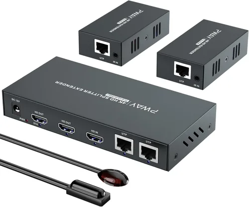 Vista 10 de Extensor HDMI de 165 pies a través de Ethernet Cat5e/6, extiende video de 1080 p a 60 Hz sin demora, transmite audio y video de forma síncrona