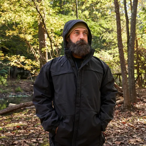 Vista 4 de Propper Chaqueta de parka rígida 3 en 1 para hombre Negro