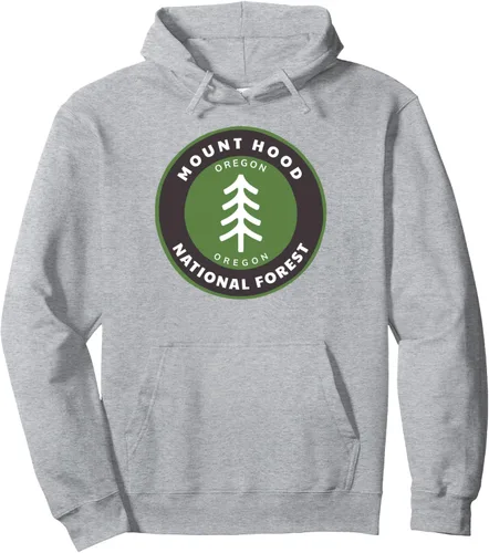 Vista 3 de Mount Hood National Forest Oregon OR Tree Badge - Sudadera con capucha, Negro, S