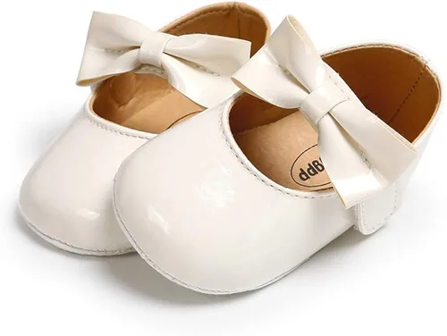 Vista 4 de Mocasines para bebé de princesa brillante Mary Jane vestidos, zapatos de primera calidad, ligeros, suela suave, zapatos para cuna, zapatos para niños