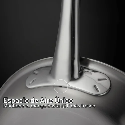 Vista 8 de Fissler M5 Pro-Ply - Sartén de acero inoxidable de 5 capas, 8 pulgadas