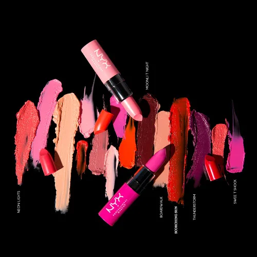 Vista 6 de Lápiz labial NYX Cosmetics con acabado satinado y peso neto de 0.16 onzas, BLS08 Mary Janes