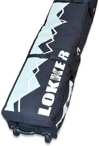Vista 5 de D900 - Bolsa acolchada de snowboard con ruedas para viajes aéreos, impermeable de 71 pulgadas, gran capacidad para esquís/tablas de snowboard