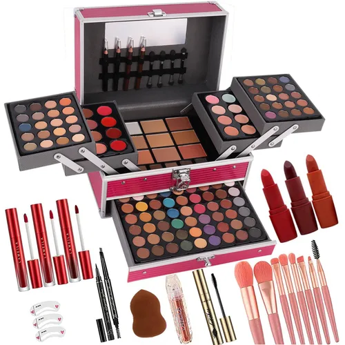 Vista 8 de UNIFULL Juego de maquillaje de 190 colores, kit de maquillaje profesional para mujeres, juego completo, todo en uno para mujeres y principiantes