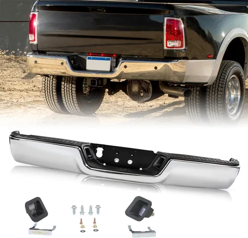 Vista 18 de SOCKIR Conjunto de parachoques de paso trasero con revestimiento antióxido Compatible con 2002-2008 Dodge Ram 1500 2003-2009 Ram 2500 3500 Pickup