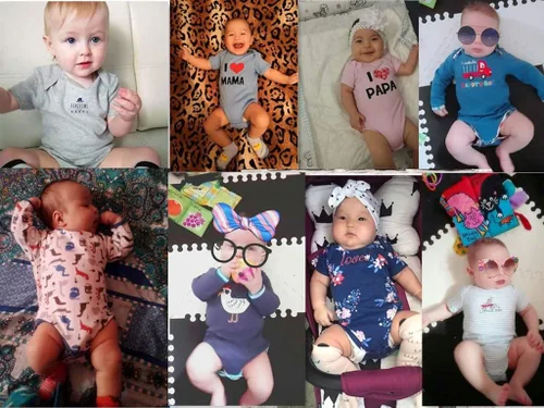 Vista 8 de Kiddiezoom Conjunto de canastilla para bebé, 9 piezas, conjunto de mamelucos y pantalones, conjunto de regalo unisex para bebé