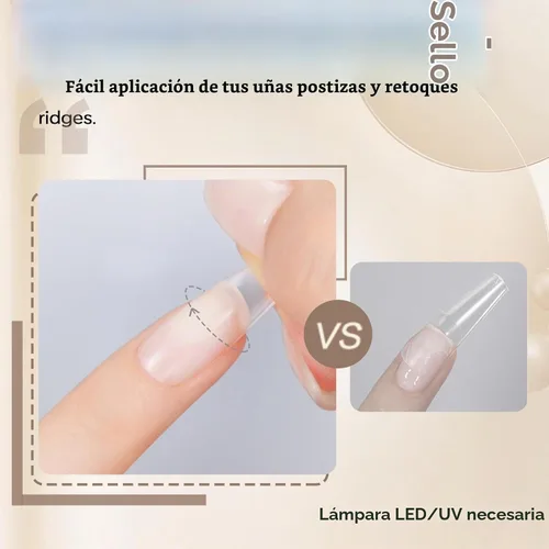 Vista 6 de Modelones - Juego de pegamento en gel para uñas de 9 en 1 con cepillo, gel de uñas de 15 ml para strass, gel de base, kit de gel de uñas de arte