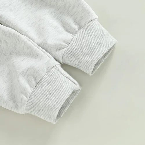 Vista 7 de Ropa para bebé niño, sudadera de manga larga con cuello redondo y estampado de vaca, pantalones largos para correr, otoño, invierno, traje