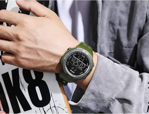 Vista 3 de Reloj digital para hombre reloj deportivo al aire libre cara grande fácil de leer reloj militar impermeable