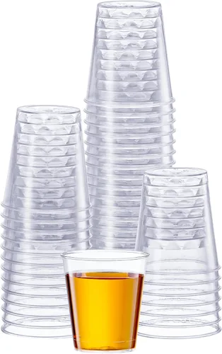 Vista 9 de SETUP Vasos de chupito de plástico duro transparente [1 onza - 100 unidades] Vasos de chupito desechables