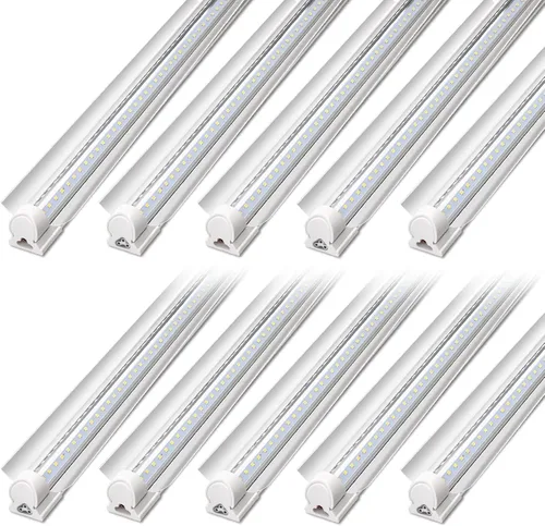 Vista 17 de Barrina T8 Luz LED para Taller 4 Pies, 40W 5500LM 5000K, Cubierta Transparente, Luces de Techo para Garaje, Lámpara LED en Forma de V, Luces