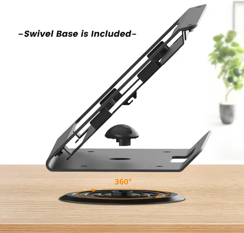 Vista 4 de Soporte para tablet POS, soporte de quiosco de acero resistente con base giratoria de 360°, antirrobo, compatible con iPad 10 de 10.9 pulgadas, Pro