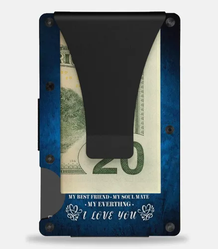 Vista 6 de MIKENCO Personalized To My Husband Wallet Husband Slim Pocket Wallet Gifts From Wife Dad Birthday Gift, Wallet Card For Husband, My Husband My Life