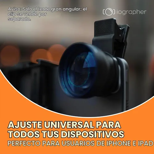 Vista 7 de iOgrapher Lente gran angular de 1.457 in para iPhone y teléfonos inteligentes, lente macro y lente ancha para teléfono, lente macro para iPhone