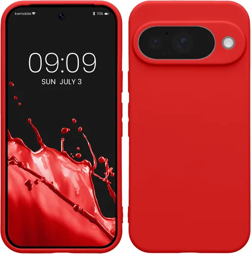 Vista 117 de kwmobile Funda compatible con Google Pixel 9 - Funda protectora delgada de TPU para teléfono - Acabado mate suave - Piedra antigua