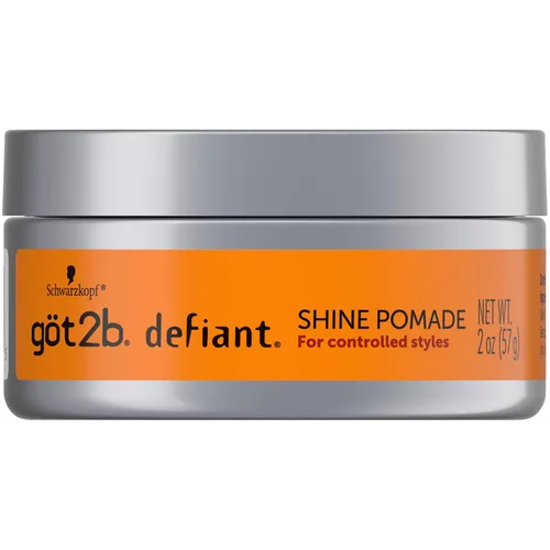 Vista 2 de got2b Defiant Shine Pomada, 2 onzas líquidas, pomada de peinado de alto brillo para hombres y mujeres, crea textura, control y sujeción ligera