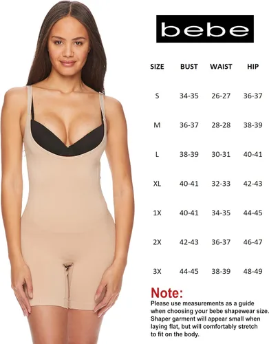 Vista 5 de bebe Body moldeador sin costuras para mujer, úsalo con brasier propio, faja moldeadora de medio muslo, moldeador de cuerpo completo