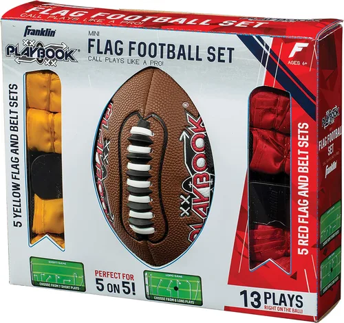 Vista 6 de Franklin Sports Mini Playbook Flag Football Set