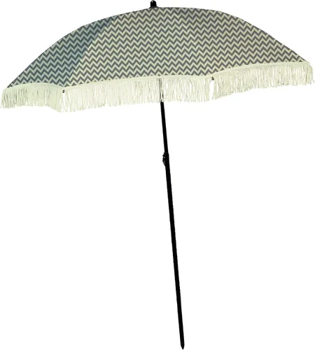 Vista 20 de Sombrilla de playa para arena, resistente al viento, con bolsa de anclaje de arena, portátil, flecos, bolsa de mezclilla, cuenta con parte inferior