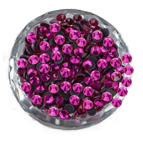 Vista 73 de LPBeads 10000 unidades de diamantes termoadhesivos SS6 amatista con parte trasera plana, gemas de diamantes de imitación de cristal redondas