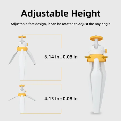 Vista 2 de PHOTOOTLEX - Trípode para cámara con empuñadura, cabezal de bola ajustable de 360°, zapata fría Trípode portátil/mini/compacto/de escritorio
