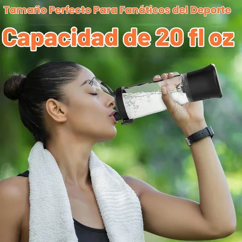 Vista 2 de Licuadora portátil de 20 onzas, licuadora de batidos recargable USB de 240 W con pantalla LED, modos de pulso y mezcla, IPX7 impermeable, sin BPA