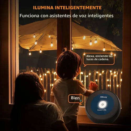 Vista 9 de XMCOSY+ Guirnalda de luces inteligentes para exteriores, luces de patio G40