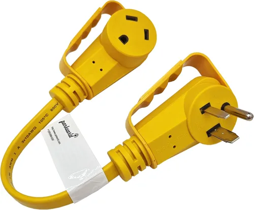 Vista 4 de Parkworld 78820 Cable adaptador de corriente alterna NEMA 6-50P macho a TT-30R RV 30A tomacorriente, 125 voltios 1.5 pies