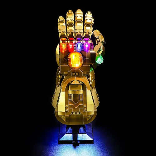 Vista 2 de YEABRICKS Luces LED para bloques de construcción de modelo Lego-76191 Marvel Infinity Gauntlet (el set de Lego NO está incluido)