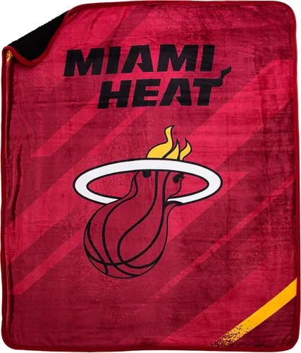 Vista 3 de Northwest NBA Silk Touch - Manta Sherpa de 50 x 60 pulgadas, Miami Heat Velocidad de calor de Miami