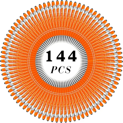 Vista 110 de Bolígrafos personalizados a granel con punta de lápiz capacitivo, 12 bolígrafos personalizados con logotipo de mensaje con nombre, bolígrafos