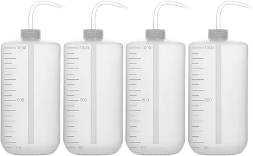 Vista 15 de stonylab Botella de lavado químico, paquete de 2 botellas de plástico para lavado de laboratorio de seguridad, LDPE con boca estrecha, 8.5 fl oz