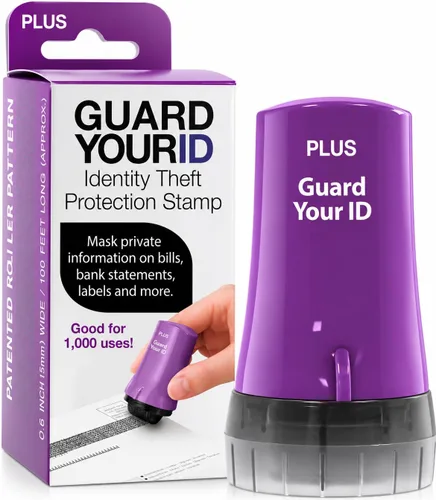 Vista 20 de Guard Your ID Advanced 2.0 Rodillos de goma para robo de identidad, borrador de dirección y prevención de seguridad (Paquete regular de 3, negro)