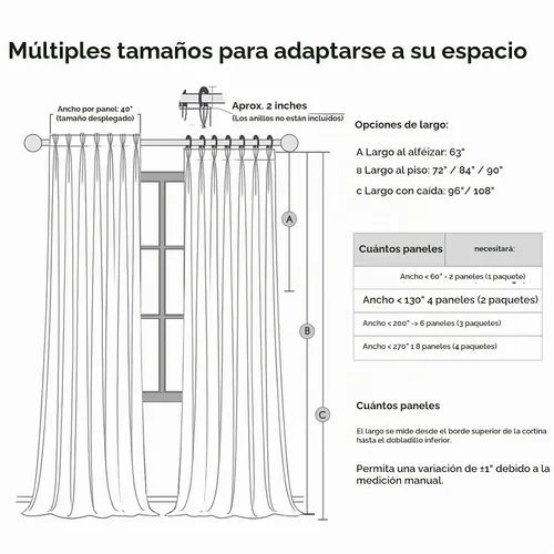 Vista 8 de Cortinas opacas de terciopelo gris pardo de 96 pulgadas de largo, para sala de estar y dormitorio, modernas, elegantes y de lujo, bloqueo de luz