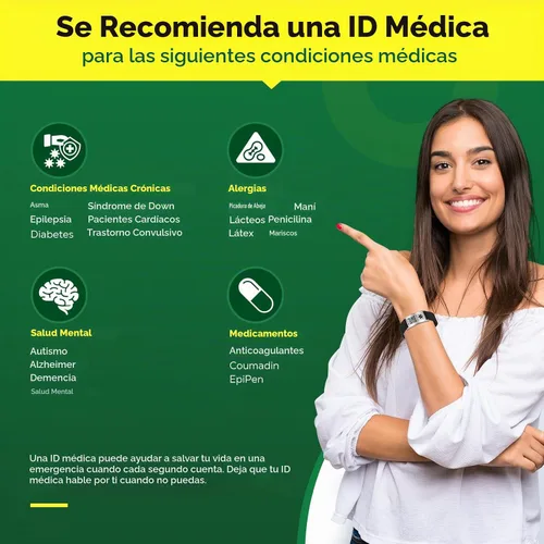 Vista 4 de Medical Bracelets for Men Women with QR Code Medical Alert ID Bracelets