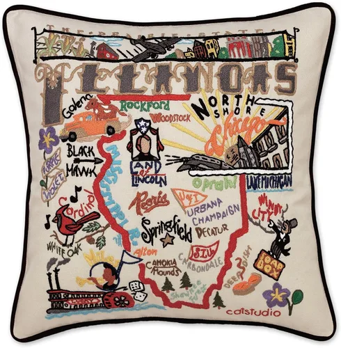 Vista 40 de Catstudio Portland (Oregon) - Almohada decorativa bordada
