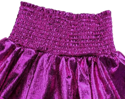 Vista 4 de JESKIDS Faldas metálicas para niñas, falda de animadora con lentejuelas brillantes