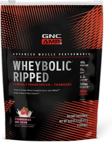 Vista 10 de GNC AMP Wheybolic Ripped - Galletas y crema (9 porciones) Clinically Proven to Increase Muscle Strength and Size, Enhanced with Leucine and BCAAs