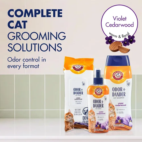 Vista 7 de Arm & Hammer Toallitas de control de olores para gatos, madera de cedro