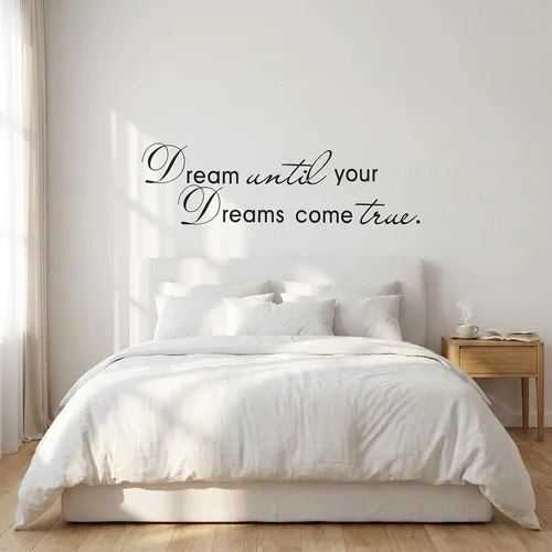 Vista 8 de Texto Dream until your dreams come true, negro, DG-DR-577