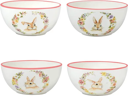 Vista 5 de Certified International Easter Garden - Juego de vajilla de 16 piezas, servicio para 4, multicolor