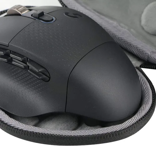 Vista 3 de co2CREA Estuche de viaje duro de repuesto para Logitech G604 Lightspeed Wireless Gaming Mouse (estuche negro)