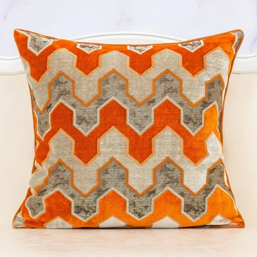 Vista 17 de Alerfa Funda de cojín cuadrada de terciopelo con bordado geométrico a cuadros, funda de almohada decorativa moderna de lujo para sofá, sala