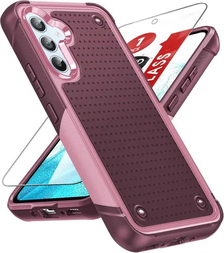 Vista 49 de LeYi Funda para Galaxy S21 FE-5G: Funda Samsung S21 FE con protector de pantalla, doble capa protectora de policarbonato duro y TPU suave Android