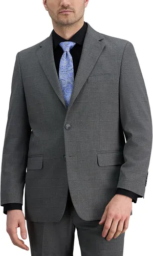Vista 7 de Haggar JMH Classic Fit Premium Stretch Suit Pantalones y chaquetas separados para hombre Rayas negras
