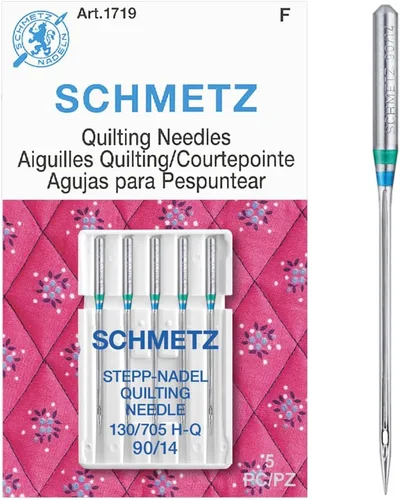 Vista 3 de SCHMETZ Agujas de acolchado - Tamaño 90/14, tarjetas de 5 agujas, paquete de 5
