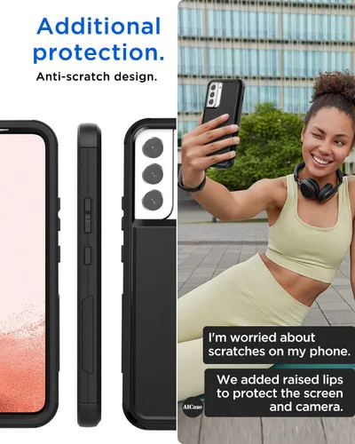 Vista 6 de Funda AICase para Galaxy S22 Plus, Funda Resistente para Bolsillo, Protección Duradera a Prueba de Golpes/Anti-Caída/A Prueba de Polvo para Samsung