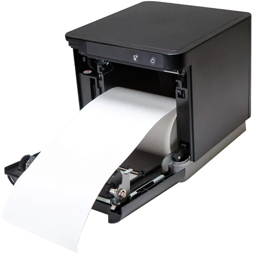 Vista 2 de Star Micronics mC-Print3 - Impresora térmica POS Ethernet (LAN) / USB / Lightning de 3 pulgadas con CloudPRNT, hub periférico, cortador y fuente
